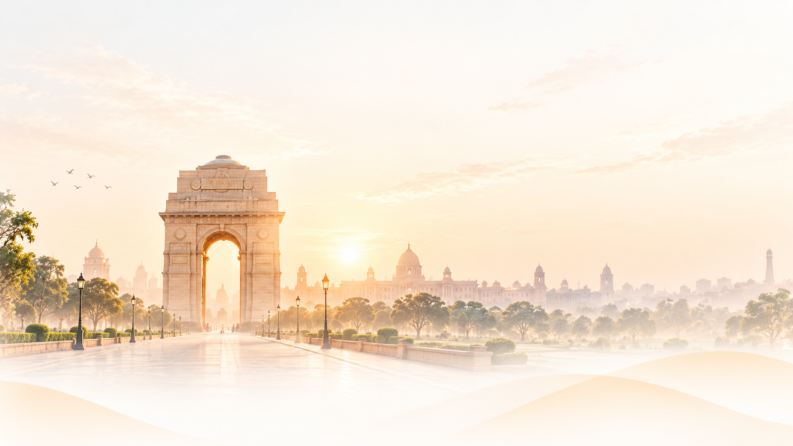 India business services and market illustration
