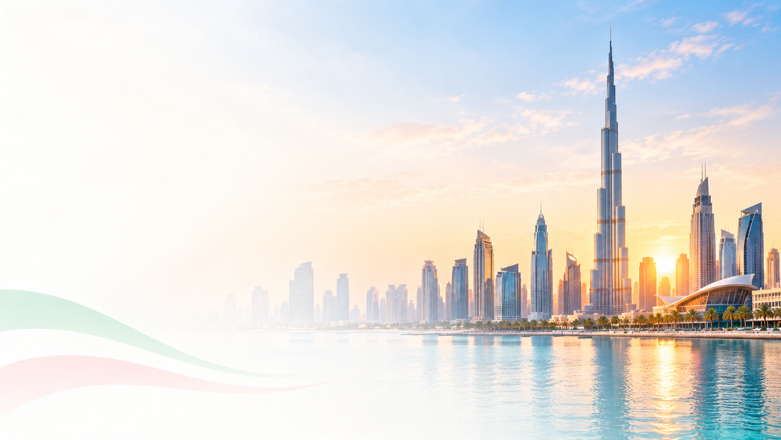 United Arab Emirates business services and market illustration
